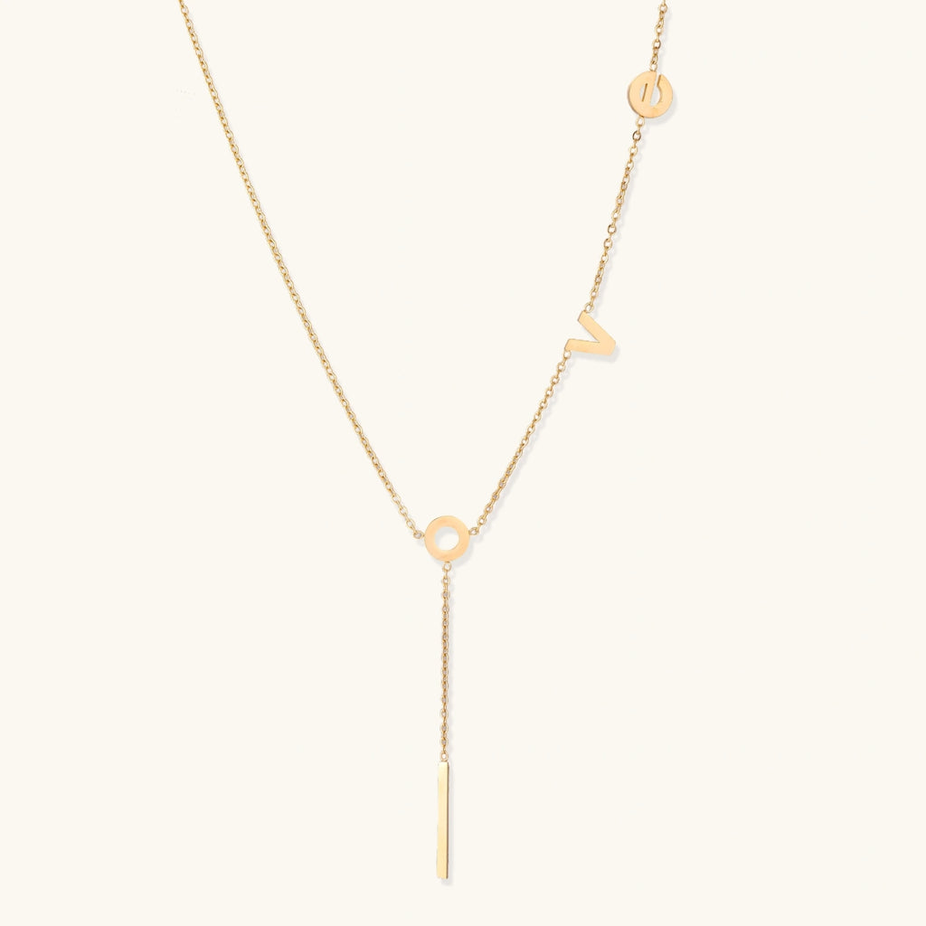 Adeline Love Letter Lariat Necklace