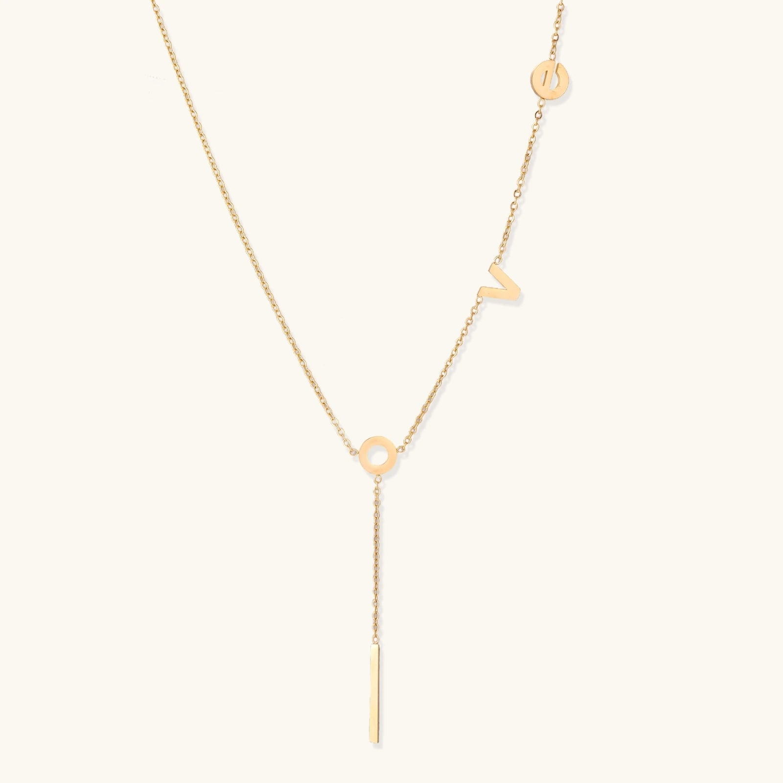 Adeline Love Letter Lariat Necklace