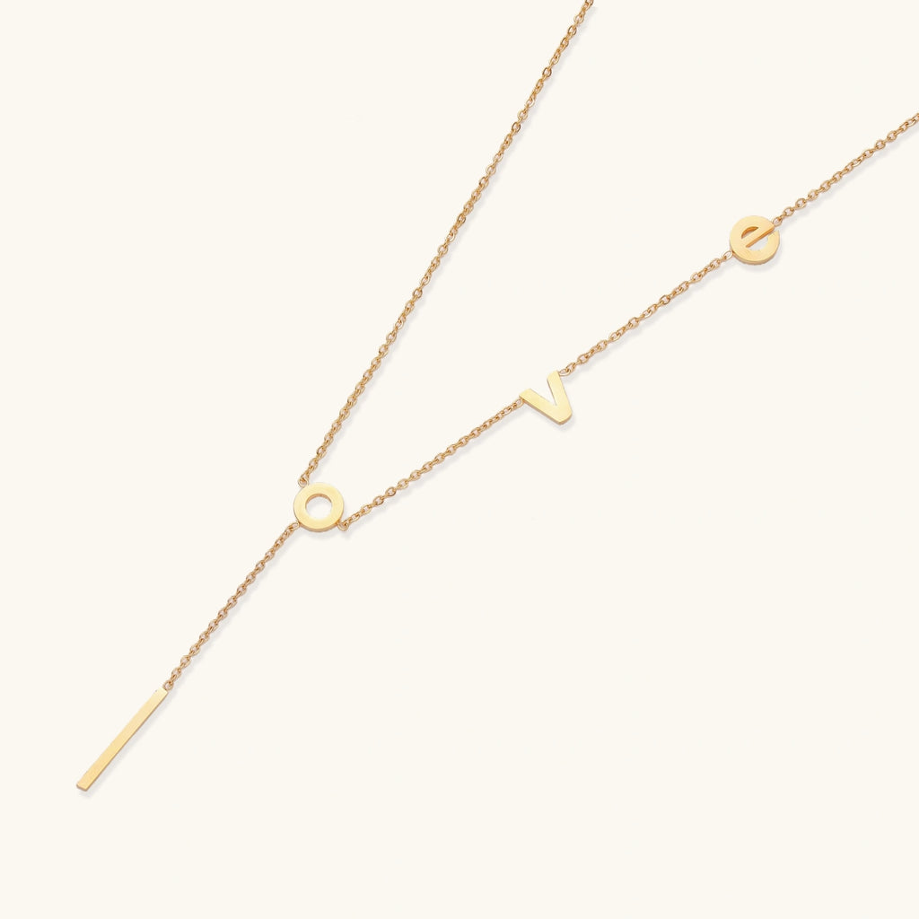 Adeline Love Letter Lariat Necklace
