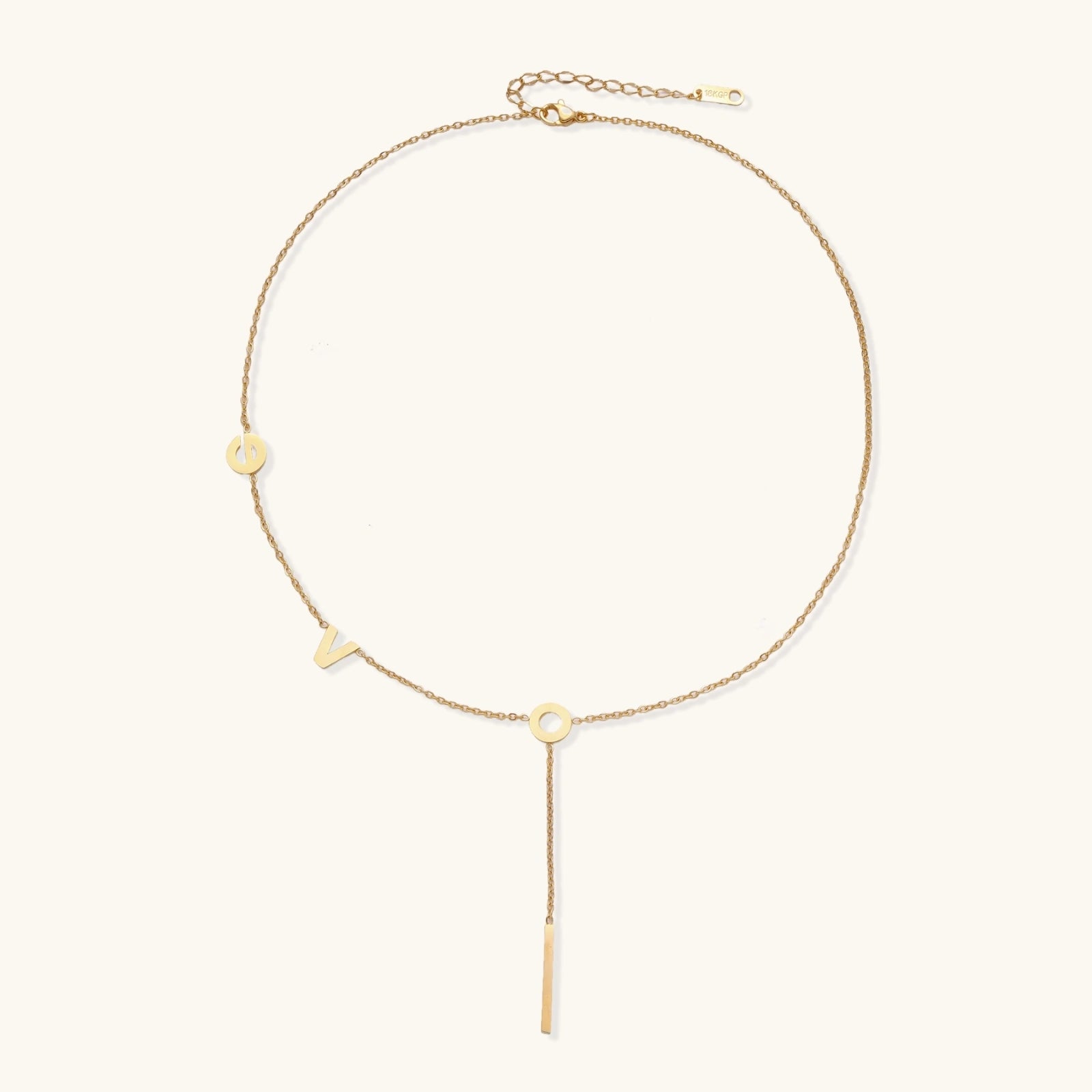 Adeline Love Letter Lariat Necklace