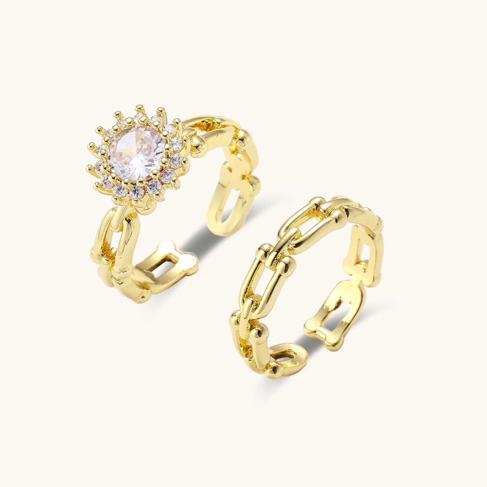 Margot Golden Hour Chain Ring Set