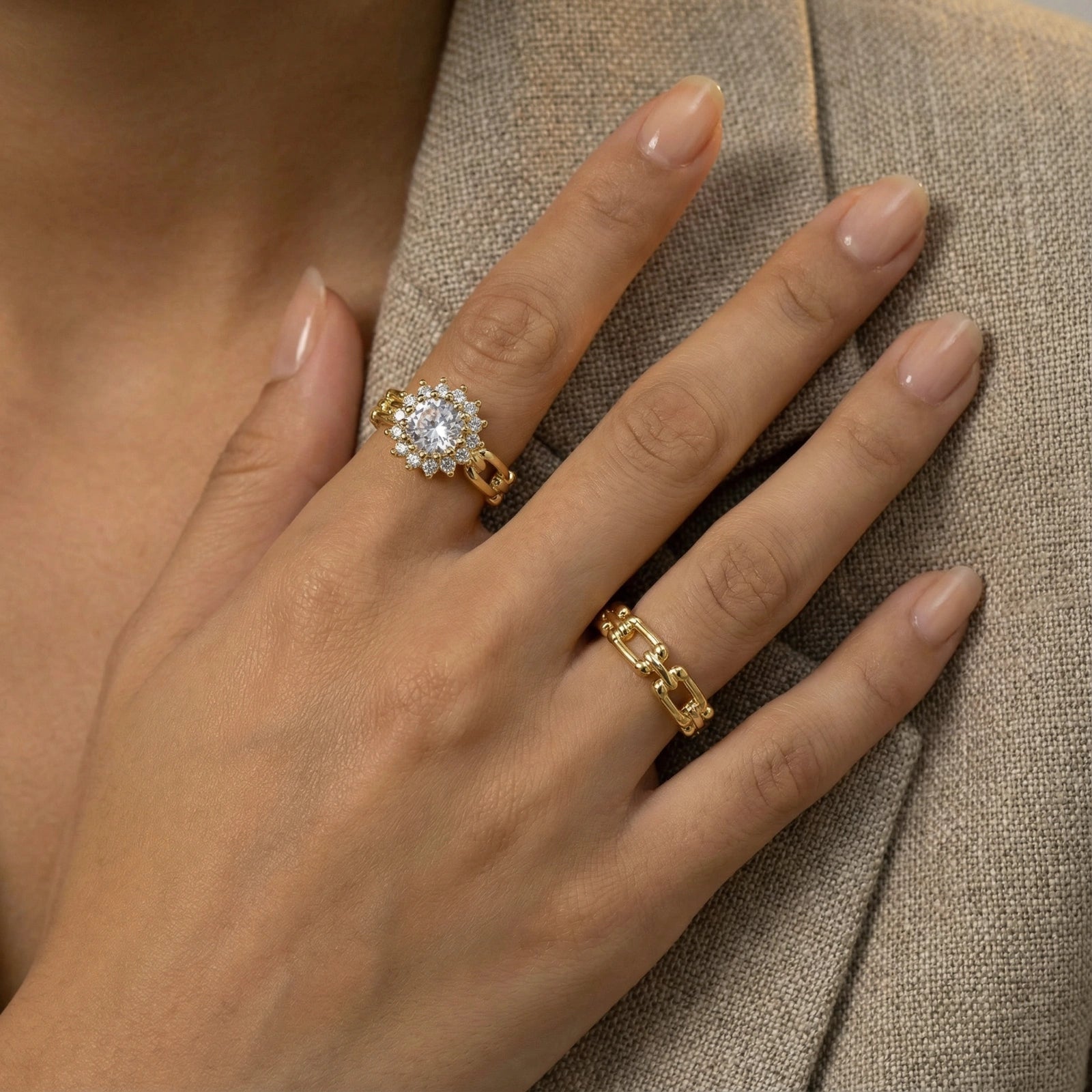 Margot Golden Hour Chain Ring Set