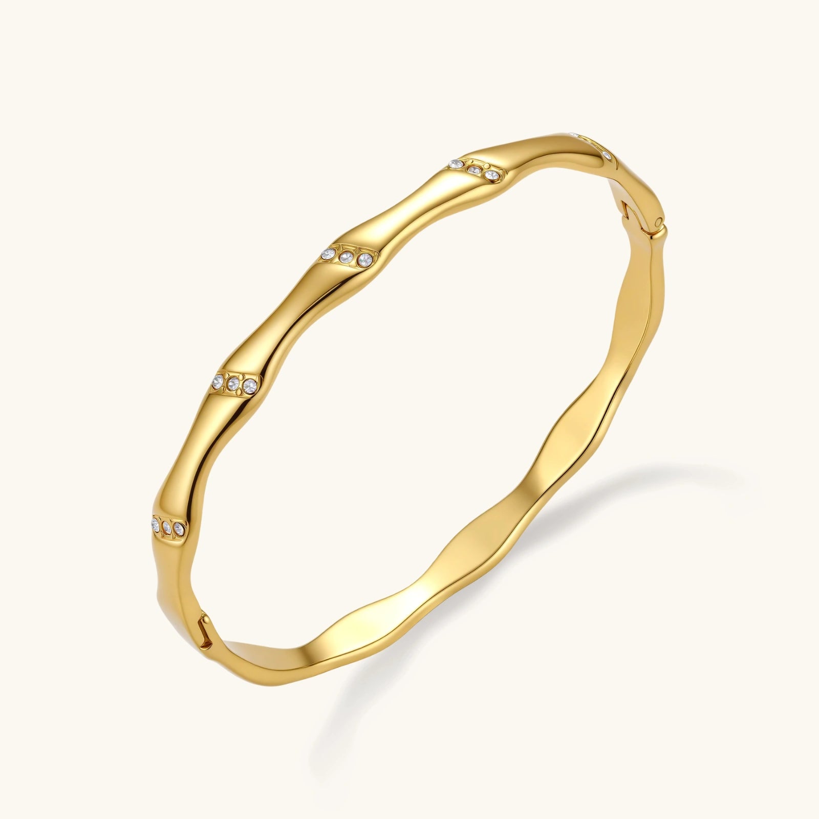 Odette Wave CZ Bangle