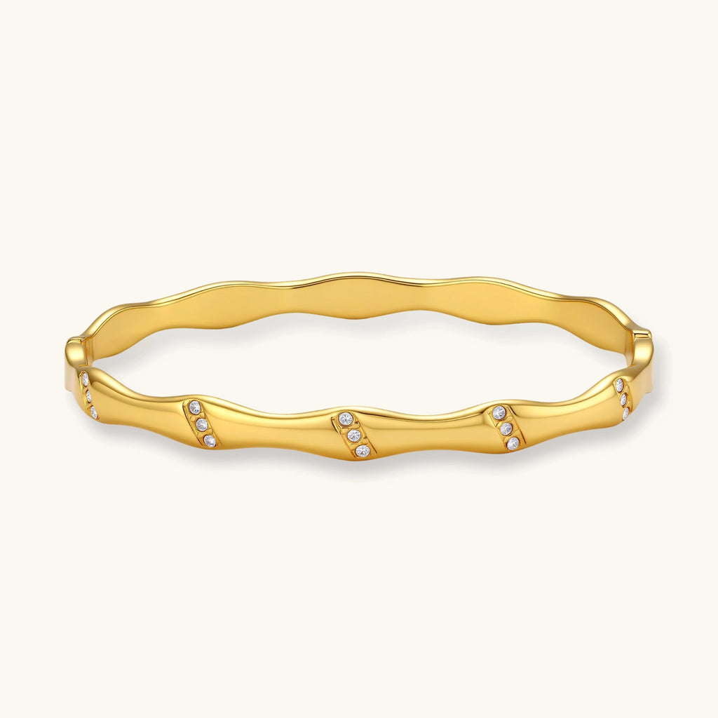 Odette Wave CZ Bangle