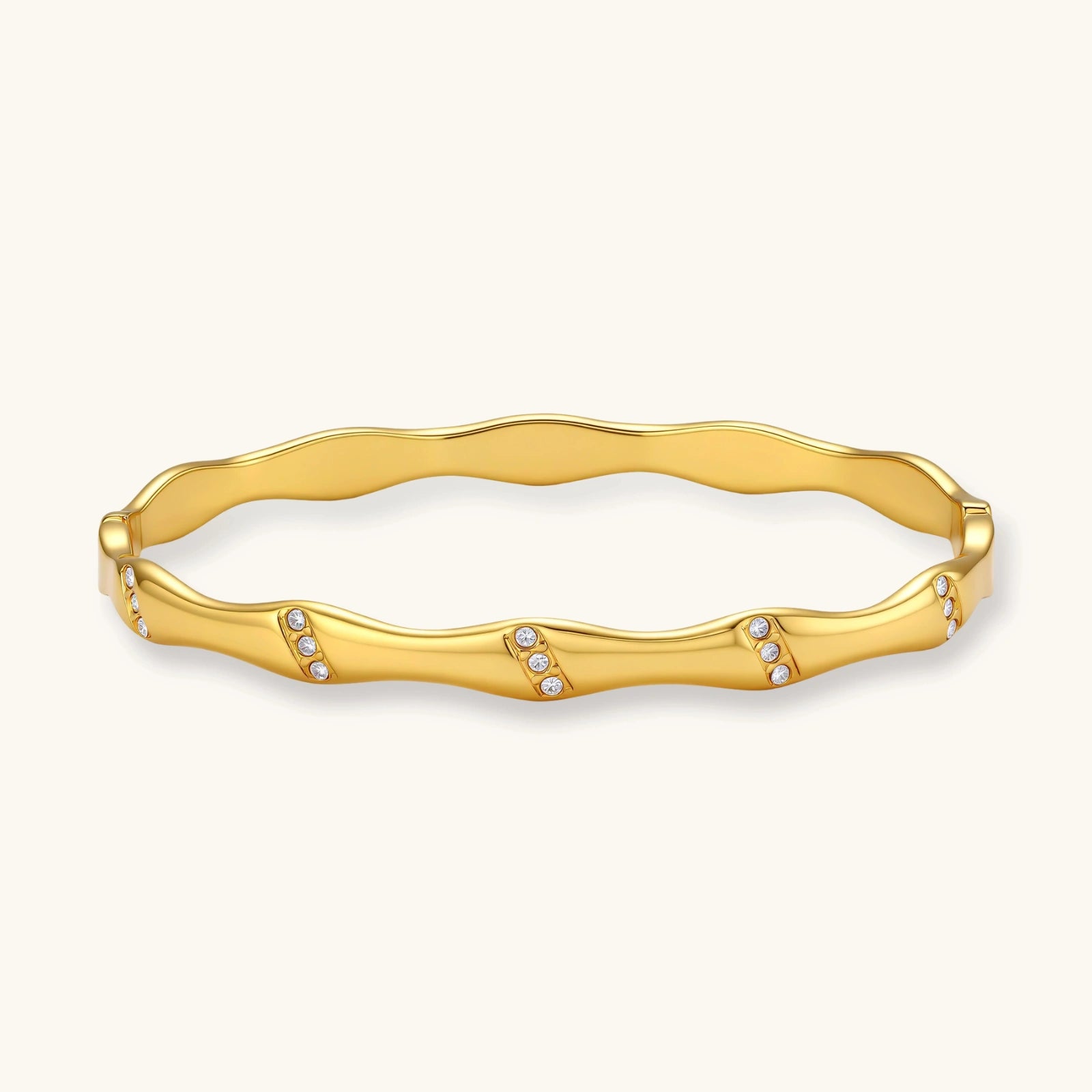 Odette Wave CZ Bangle